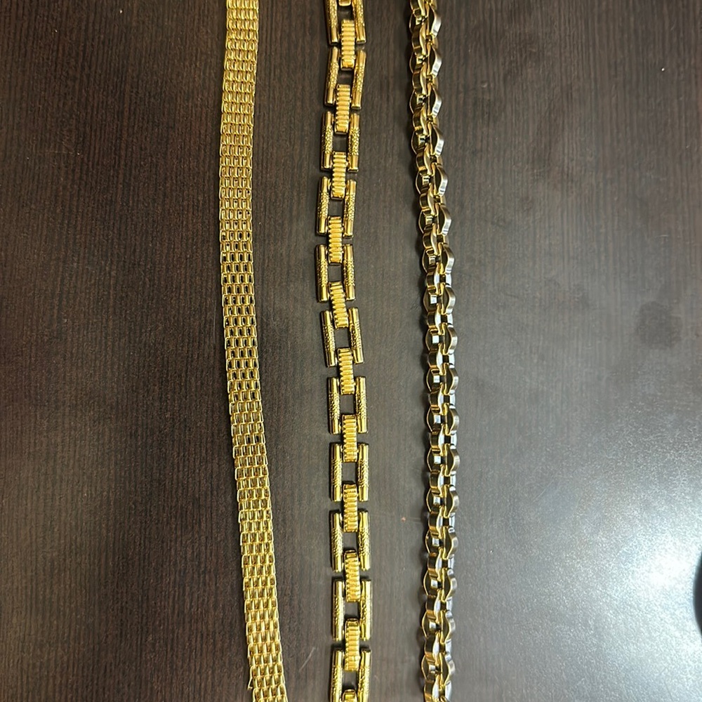 3 pc in one sale 18k plated bracelets , made in Italy. Wholesale price !